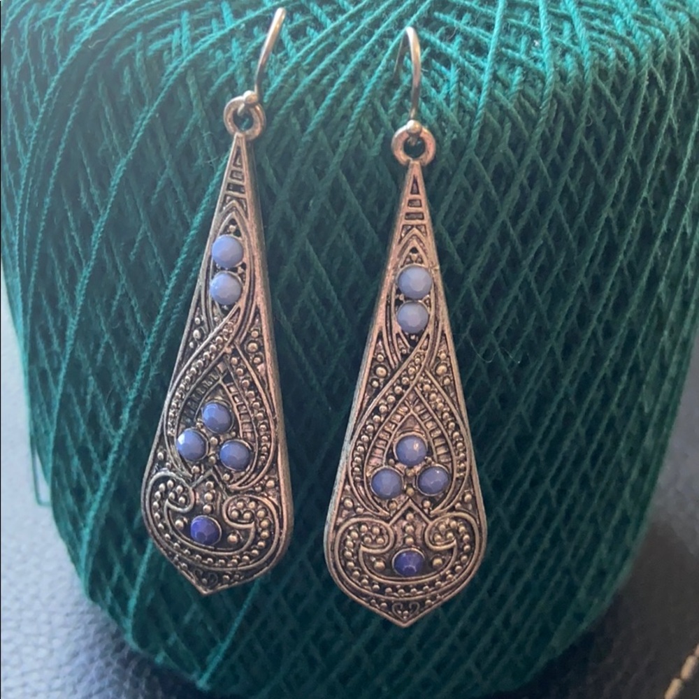 Vintage Style Silver Earrings